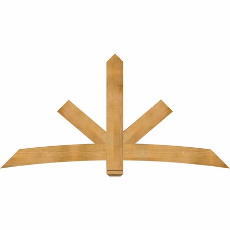 Ekena Millwork Alberta Rough Sawn Timber Gable Bracket, Western Red Cedar, 84"W x 42"H x 4"D x 6"F, 12/12 Pitch GBW084X42X0406ALB00RWR